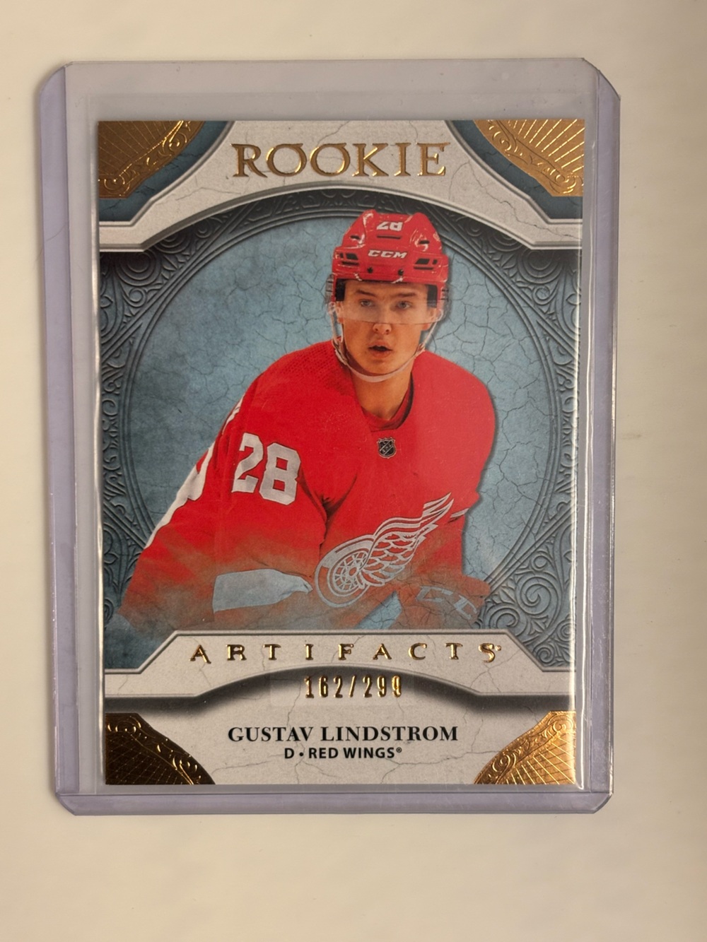 Gustav Lindstrom 2020-21 Upper Deck Artifacts Rookie RC /299 Red Wings #173